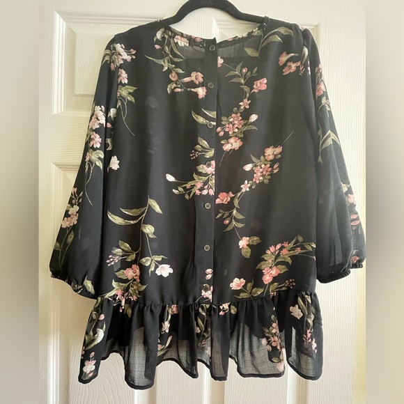 Jolt Floral Sheer Blouse Button Up
Back - Size XL - Picture 3 of 5